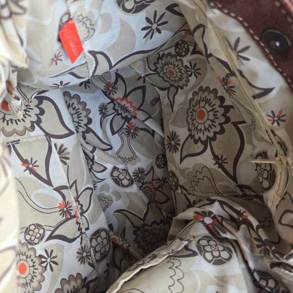 Y2K Brown Tweed Shoulder Bag Large Canvas Academia Fall Autumn Downtown Girl - Picture 12 of 13